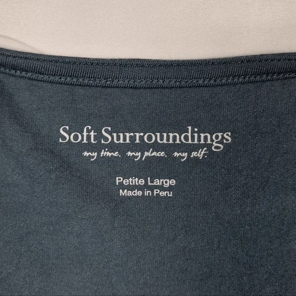 SOFT SURROUNDINGS Teal Beckett Cutout Keyhole Tunic Top SIZE PL - Picture 8 of 9